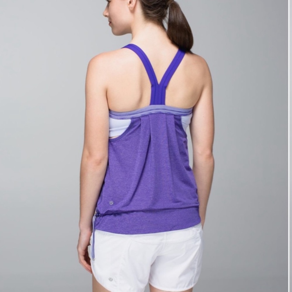 LULULEMON Rest Less Tank Top Athletic Wear Yoga Workout Size 8 Bruised Berry - Picture 12 of 14